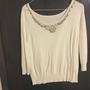 Ladies Beaded Sweater Size Medium  $5.00 AS AN ADD ON